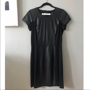 NWT Aqua Leather Panel Dress